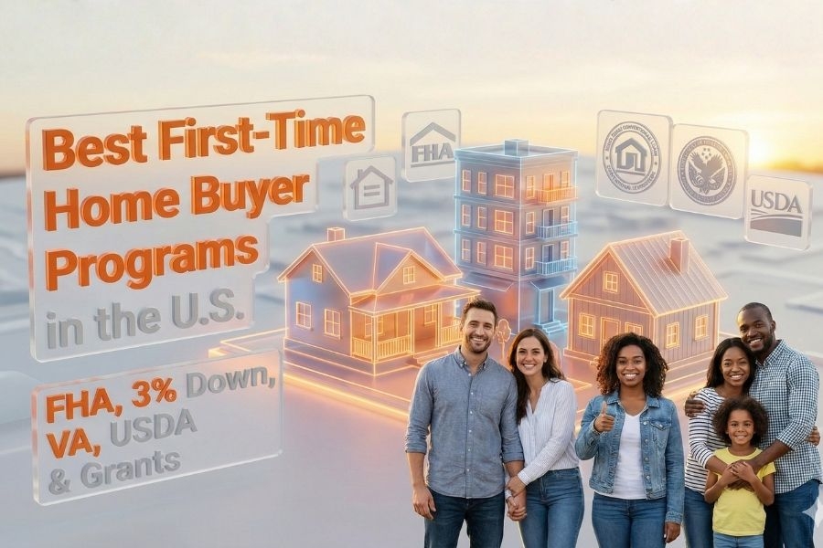 Best First-Time Home Buyer Programs in the U.S. (FHA, 3% Down, VA, USDA & Grants)