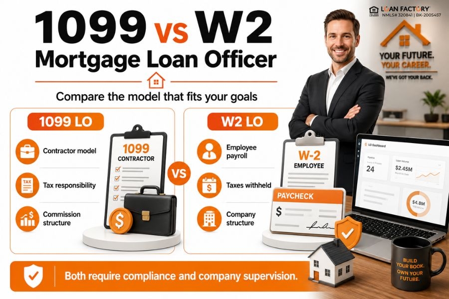 Is It Better to Be a 1099 or W2 Mortgage Loan Officer?
