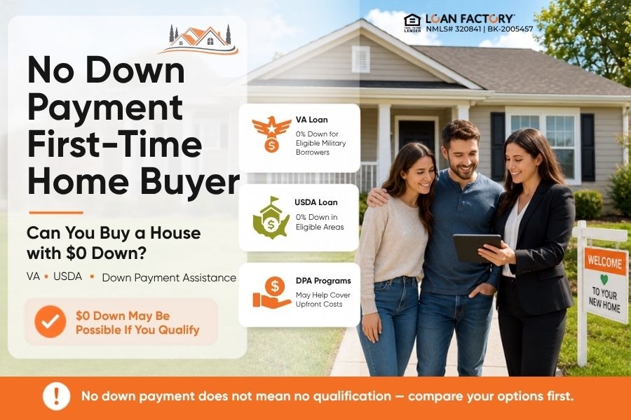 No Down Payment First Time Home Buyer: Can You Buy a House with $0 Down?
