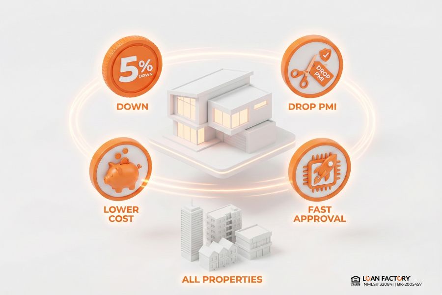 Conventional 95 Loan: Buy a Home with 5% Down & Flexible PMI Conventional 95 Loan: Buy a Home with 5% Down & Flexible PMI