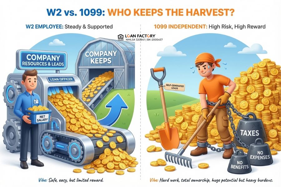 Do 1099 Loan Officers Make More Than W2 Loan Officers?