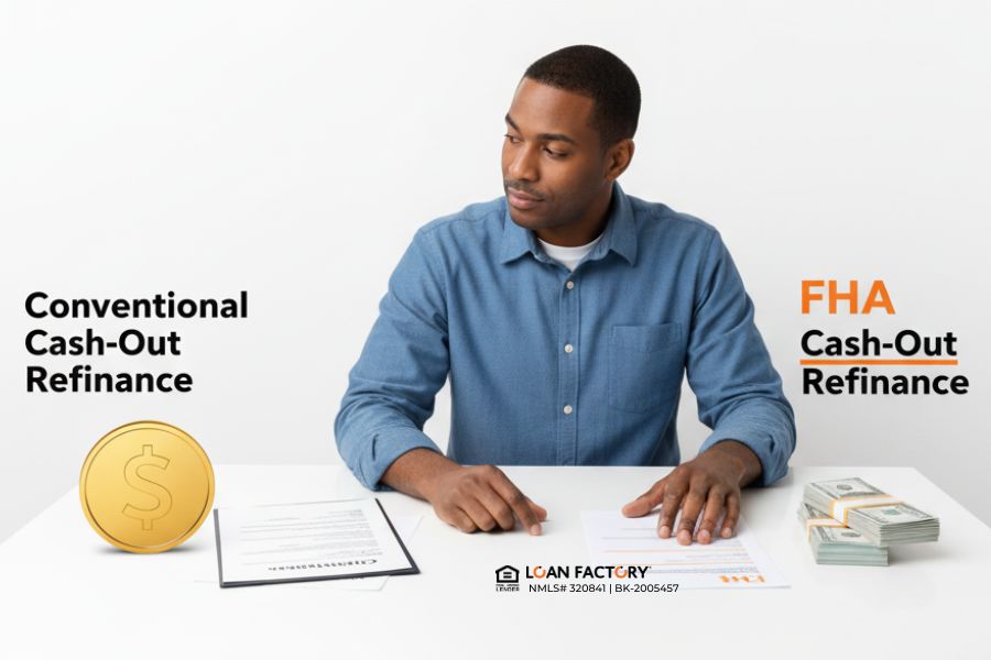 Compare FHA vs Conventional Cash-Out Refinance Compare FHA vs Conventional Cash-Out Refinance