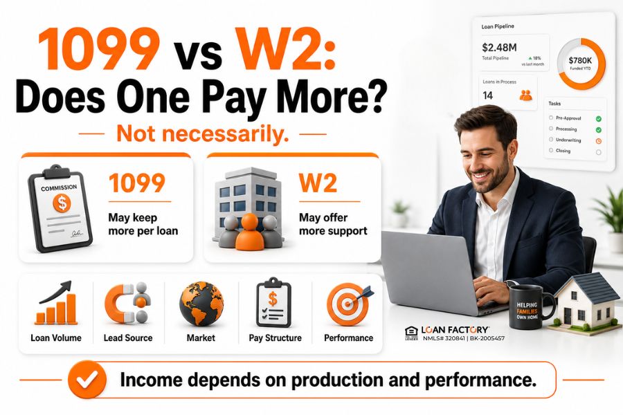 Is It Better to Be a 1099 or W2 Mortgage Loan Officer?