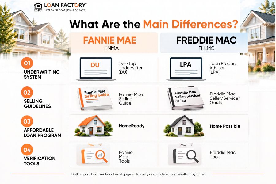 Fannie Mae vs Freddie Mac: Key Differences for Homebuyers