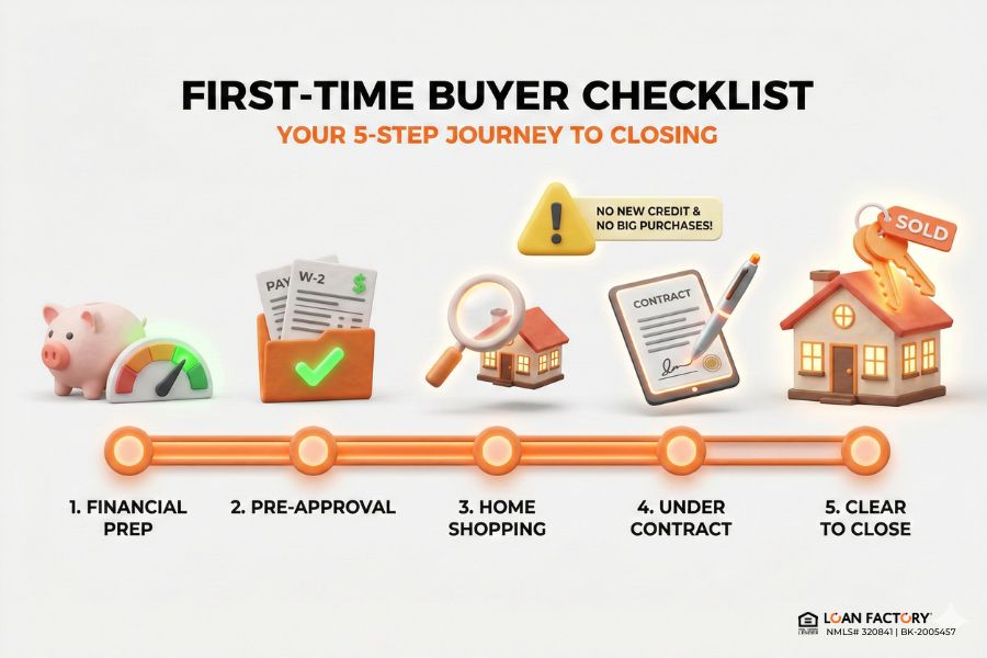 First-Time Buyer Purchase Mortgage Checklist: What You Need to Prepare