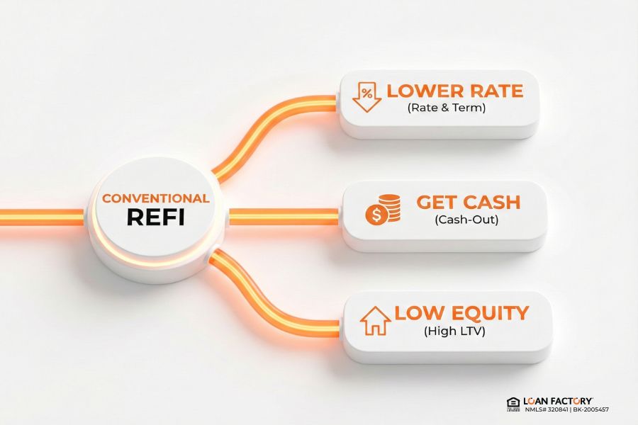 Conventional Refinance Loan: Lower Rates, Drop PMI & Unlock Home Equity Conventional Refinance Loan: Lower Rates, Drop PMI & Unlock Home Equity
